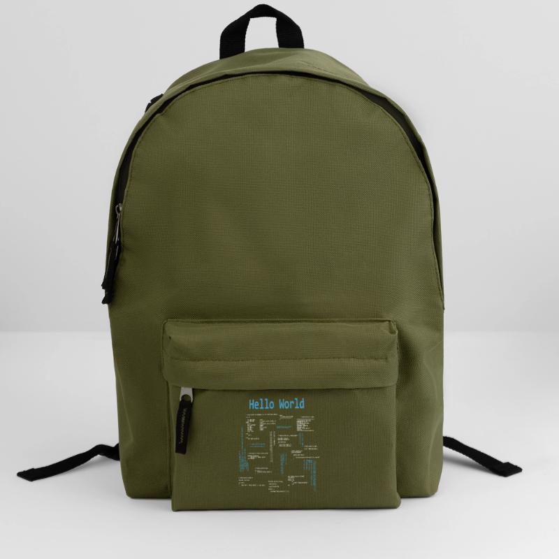 Hello World Programming Languages Programmer Nerd Backpack