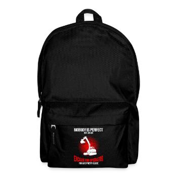 operator and heavy machinery operator - Backpack - black - Front