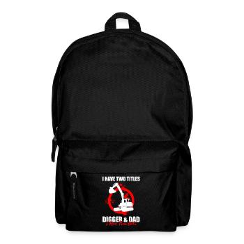 Heavy Equipment Operator and Excavator Operator Design - Backpack - black - Front