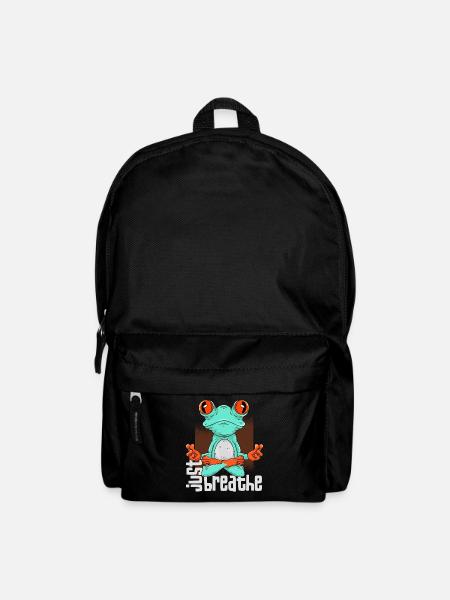 Yoga Frosch - Rucksack - Schwarz