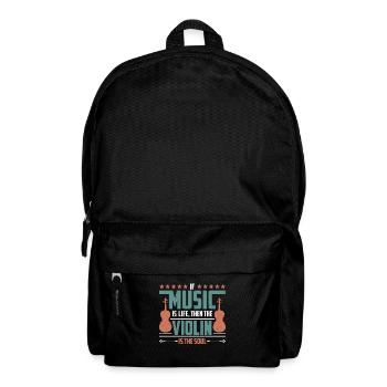 Violin If Music Is Life Then Instrument Violinist - Backpack - black - Front