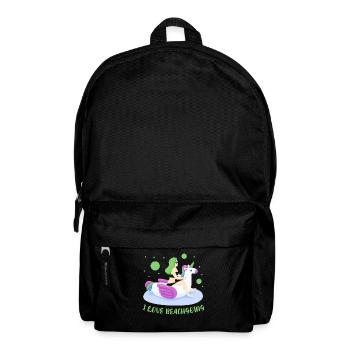 I love beach holiday beach beach beachgoers - Backpack - black - Front