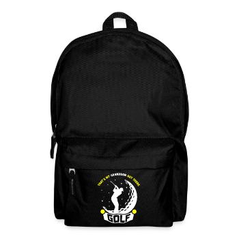 This is my grandson out there playing golf - Backpack - black - Front