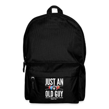 Billard Alter Mann Opa - Rucksack - Schwarz - Vorne