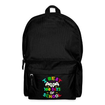 I Beat 100 Days Of School Video Game Player Kid - Rucksack - Schwarz - Vorne