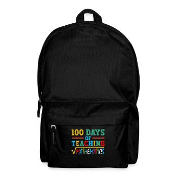 100 Tage Mathematikunterricht Für Schulfachlehrer - Rucksack - Schwarz - Vorne