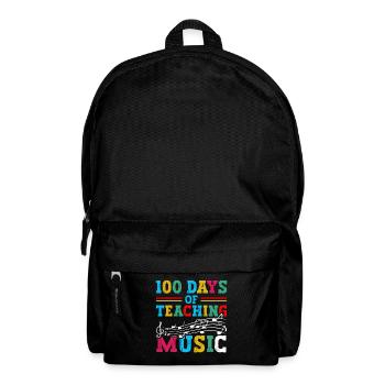 100 days of music lessons as a school subject teacher - Backpack - black - Front