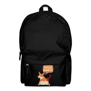 Corgi devinez quoi- Corgi - Sac à dos - noir - Devant