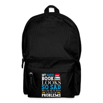 A math book looks so sad because it - Backpack - black - Front