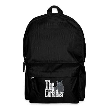 Cat Dad The Catfather Crazy Cat Father Kitty Daddy - Backpack - black - Front