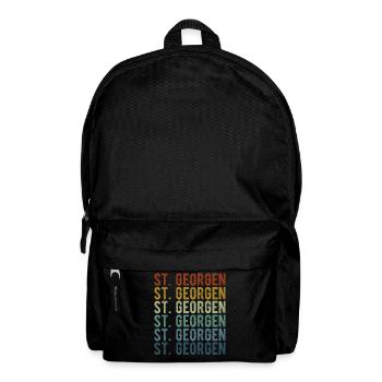 St. Georgen Stadt Retro Vintage - Rucksack - Schwarz - Vorne