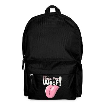 Woof! Lustiger Spruch für Hundebesitzer Halloween - Rucksack - Schwarz - Vorne
