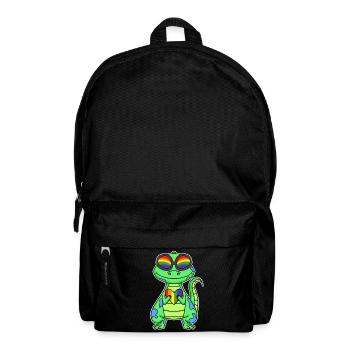 Gay Regenbogen Herz Dinosaurier - Rucksack - Schwarz - Vorne
