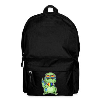 Gay Regenbogen Herz Dinosaurier - Rucksack - Schwarz - Vorne