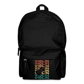 Violin Violinist Retro Vintage - Backpack - black - Front