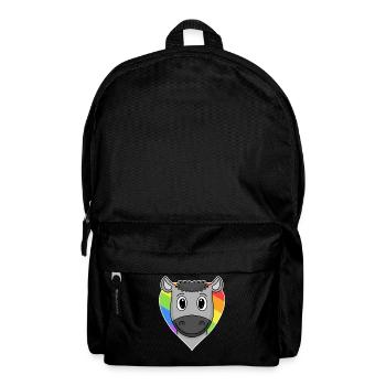 Gay LGBT Animal Donkey Rainbow Heart - Sac à dos - noir - Devant