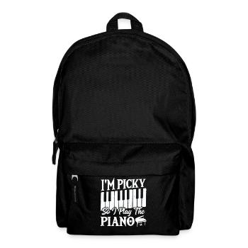 Je suis difficile alors je joue du piano Clavier Pianiste - Sac à dos - noir - Devant