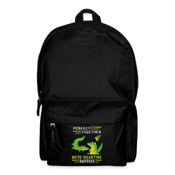 Valentinstag, lustige Krokodile, Spruch Liebe-Love - Rucksack - Schwarz - Vorne