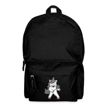 Badminton Einhorn - Rucksack - Schwarz - Vorne