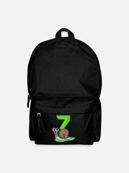 7 Jahre alt - 7. Geburtstag mit Tier Motiv - Rucksack - Schwarz