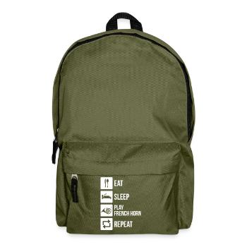 French horn French horn player French hornist - Backpack - olive green - Front