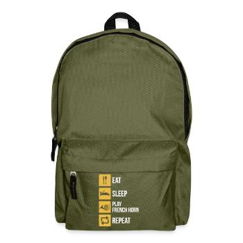 French horn French horn player French hornist - Backpack - olive green - Front