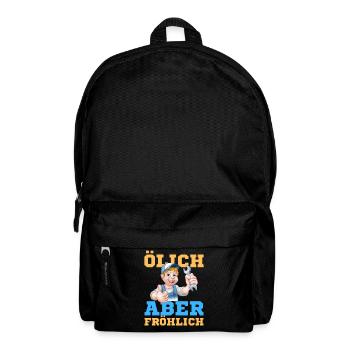 Fröhlicher Schrauber Werkstatt-Design - Rucksack - Schwarz - Vorne