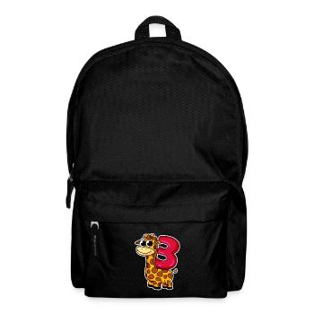 3 Years Old - 3rd Birthday with Animal Motif - Backpack - black - Front