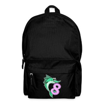 8 Jahre alt - 8. Geburtstag mit Tier Motiv - Rucksack - Schwarz - Vorne