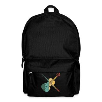 Violon Violoniste Rétro Vintage - Sac à dos - noir - Devant