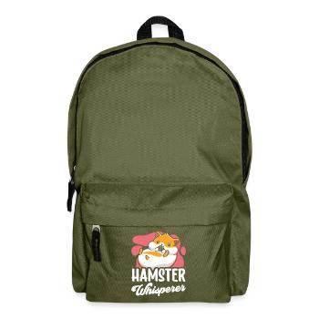 Hamster Whisperer Cute Owner Pet - Backpack - olive green - Front