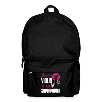 Violin Violinist Playing Violin Is - Rucksack - Schwarz - Vorne