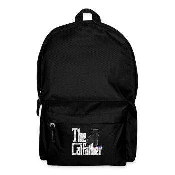 Cat Dad The Catfather Crazy Cat Father Kitty Daddy - Backpack - black - Front