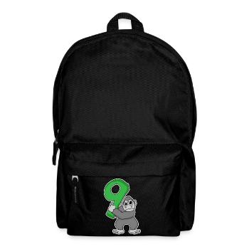 9 Years Old - 9th Birthday with Animal Motif - Backpack - black - Front