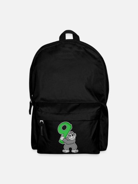9 Jahre alt - 9. Geburtstag mit Tier Motiv - Rucksack - Schwarz