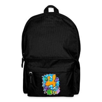4 years old - 4th birthday with animal motif - Backpack - black - Front