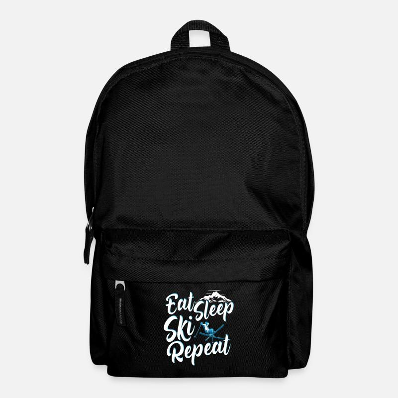 Ski Skiurlaub Eat Sleep Ski Repeat - Rucksack - Schwarz