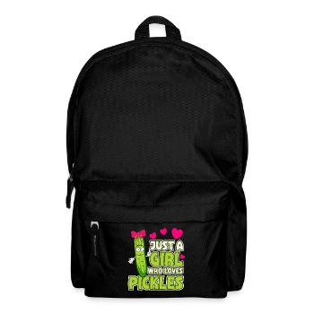 Lustiges Gurkenliebhaber Wortspiel Just a girl yho - Rucksack - Schwarz - Vorne