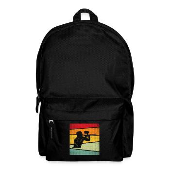 Paintball Rétro - Sac à dos - noir - Devant
