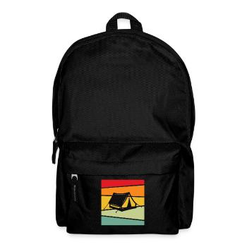 Camping Retro - Backpack - black - Front