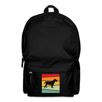 Hund Retro - Rucksack - Schwarz - Vorne