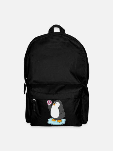 Pinguin Volleyballspieler Volleyball - Rucksack - Schwarz