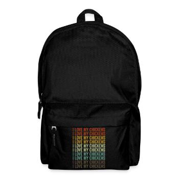 I love my chickens Funny chickens Chicken love - Backpack - black - Front