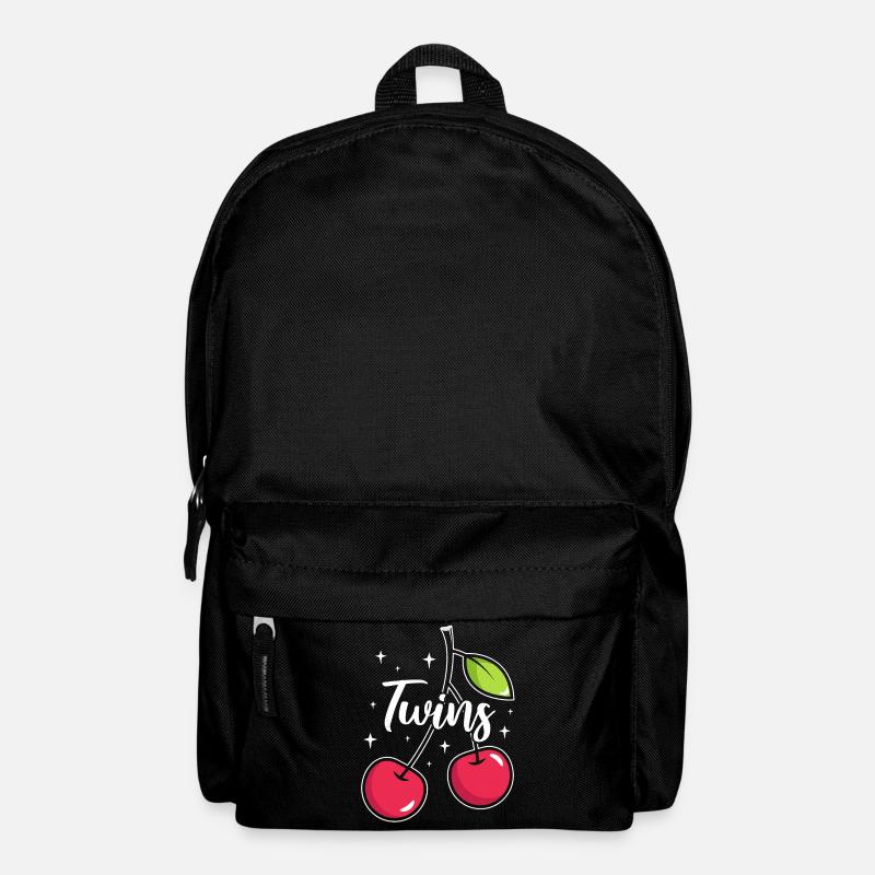 Sour cherries twin siblings design - Backpack - black