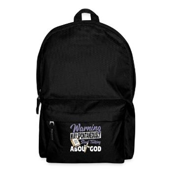 May Spontaneously Start Talking About God Pastor - Rucksack - Schwarz - Vorne