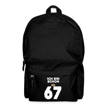 67. Geburtstag Geschenk - 67 Jahre mit Krone - Rucksack - Schwarz - Vorne