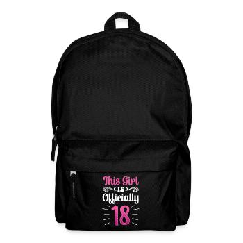 This girl is officially 18 eighteen celebration - Backpack - black - Front