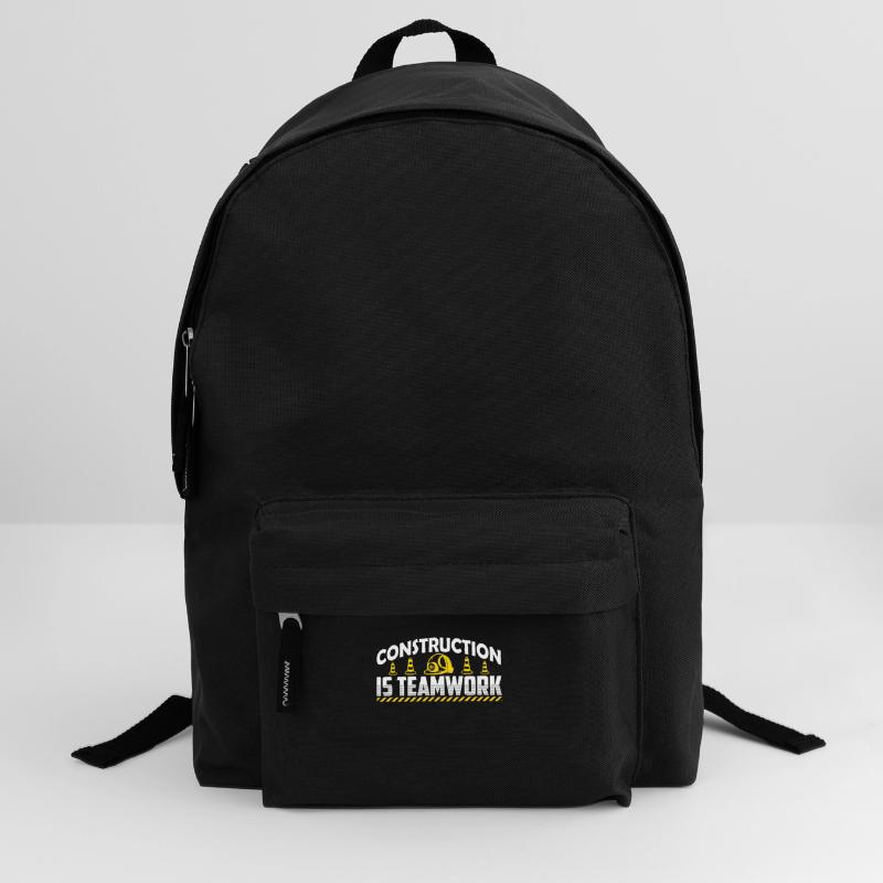 Construction work is teamwork Teamwork Construction site construction Backpack