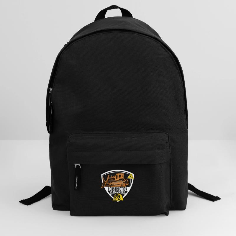 Construction work is teamwork Construction Teamwork Construction site Backpack
