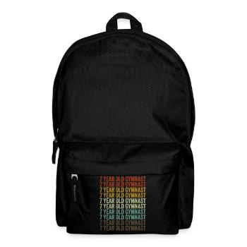 7 year old gymnast gymnastics - Backpack - black - Front
